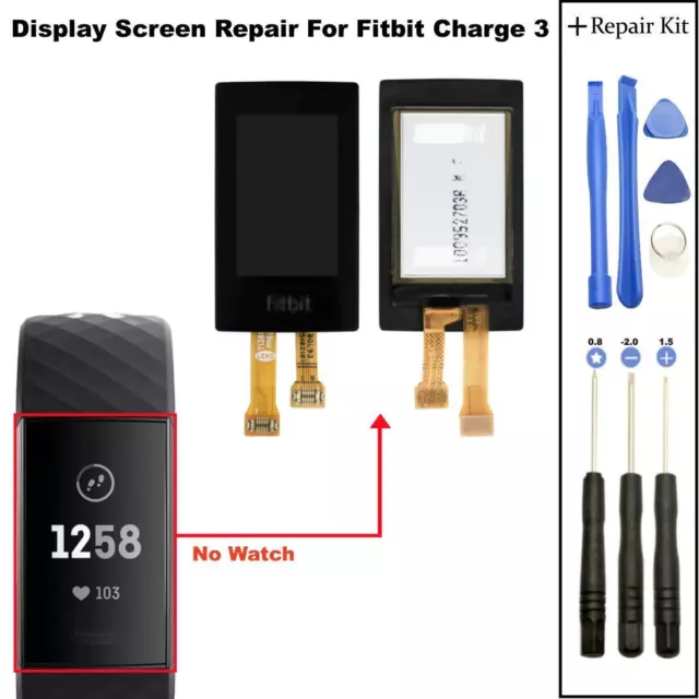 For Fitbit Charge 3 FB409 Smart Watch OLED LCD Display Screen Digitizer Repair
