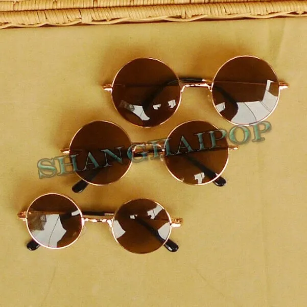 Dunkle Gläser Sonnenbrille runde John Lennon Farbtöne Sunnies klare Brille Hippie Retro