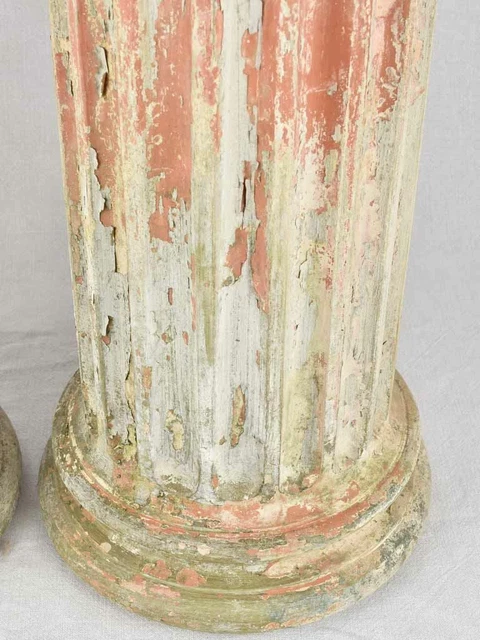 Pair of terracotta column pedestals 27½" 4