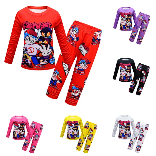 Fnf Set POPULAR FRIDAY NIGHT Funkin FNF WHITTY Top e pantaloni set pigiama e ...