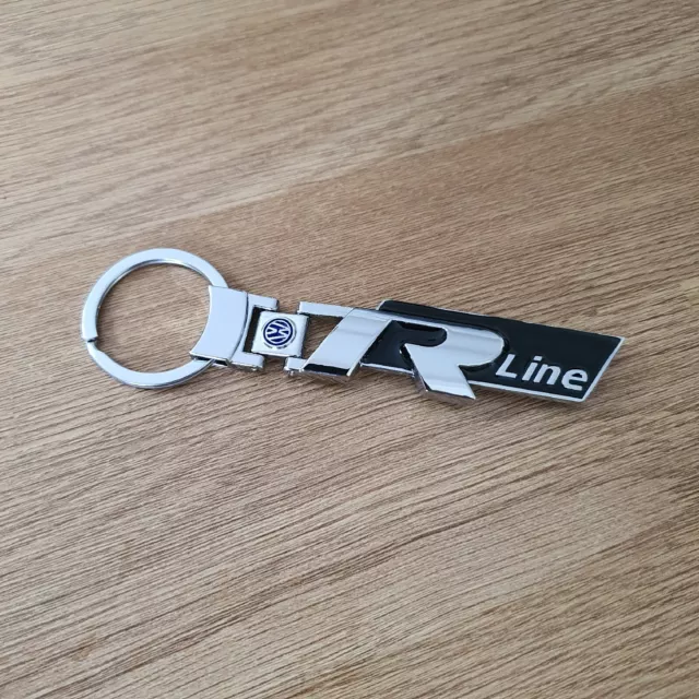 Keychain Rline BLACK For Volkswagen Holder Keys Metal GolF Tiguan Polo