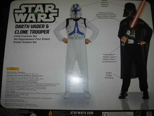 RARE CHILD DARTH VADER & CLONE TROOPER Star Wars Costumes TWORA $24.49 ...