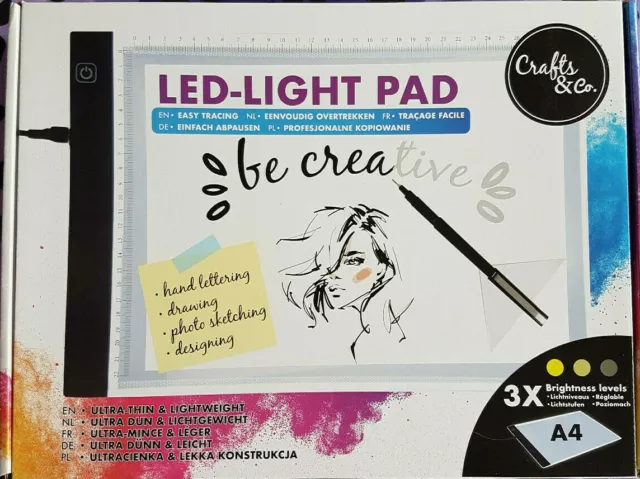 NEU OVP LED Leuchttisch Light Pad Digital Copyboard DIN A4 ULTRA DÜNN Crafts&CO