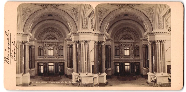 vue stéréoscopique-Photo Photographe inconnu,  vue de Bruxelles, Intérieur de l