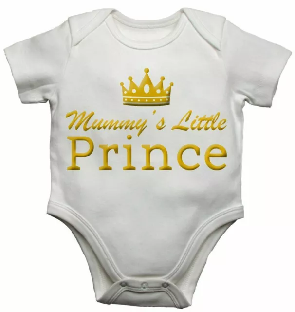 Baby Vest Bodysuit Grow Funny Mummys Little Prince Newborn Present Gift