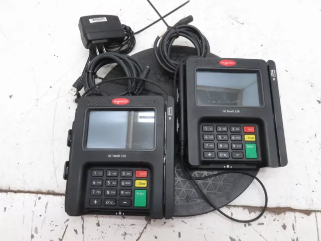 Lot of 2 Ingenico ISC Touch 250 - Untested As-is
