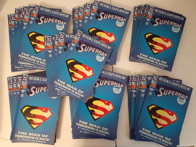 LOT of (65) Reign of the Supermen  Man Of Tomorrow is Back Die-Cut Variant Comic