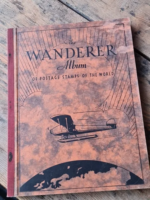 VINTAGE STAMP ALBUM COLLECTION WANDERER STAMP Album TATTY With Some Stamps