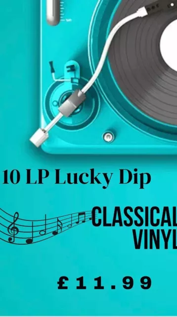 Classical Only vinyl records lucky dip sold in units of 10. 11.99 For 10 LPs 🍀