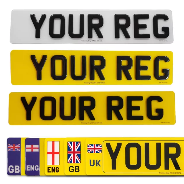 Number Plates 100% ROAD/MOT Legal Premium Car Registration STANDARD/3D/4D -UK/GB