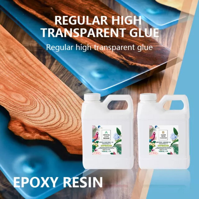 10L Epoxy Resin 1:1 Kit UV Crafts Art DIY Ultra Clear Epoxy Coating River Table