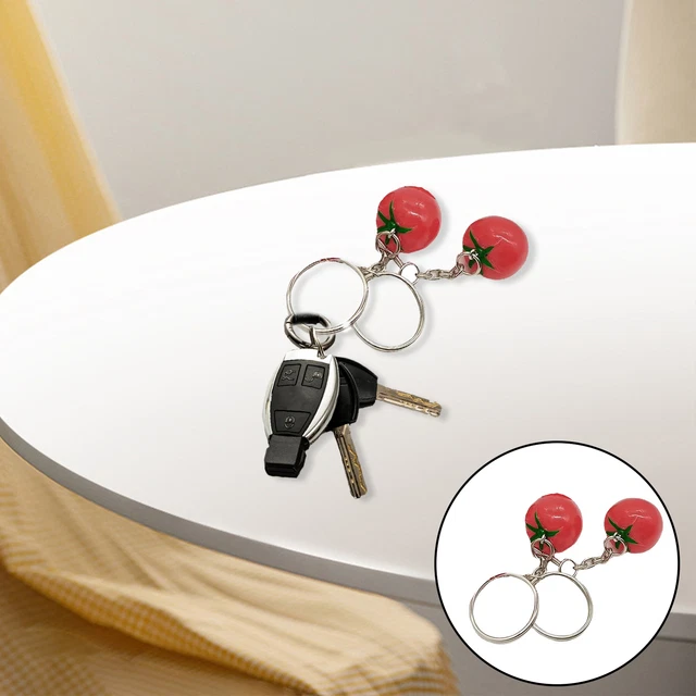 2 llaveros portátiles para pulir resina tomate para decorar llaveros portátiles