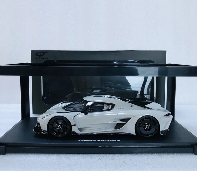 GT Spirit 1/12 – Koenigsegg Jesko Crystal Blanc 2019 – Voiture De Sport Miniature (Neuf, Métal/Plastique)