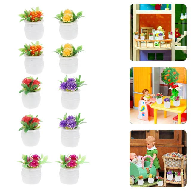 Lot De 90 Plantes Miniatures Artificielles 3,5-5 Cm - Arbustes Verts Pour Maquettes, Trains, Décoration - 8