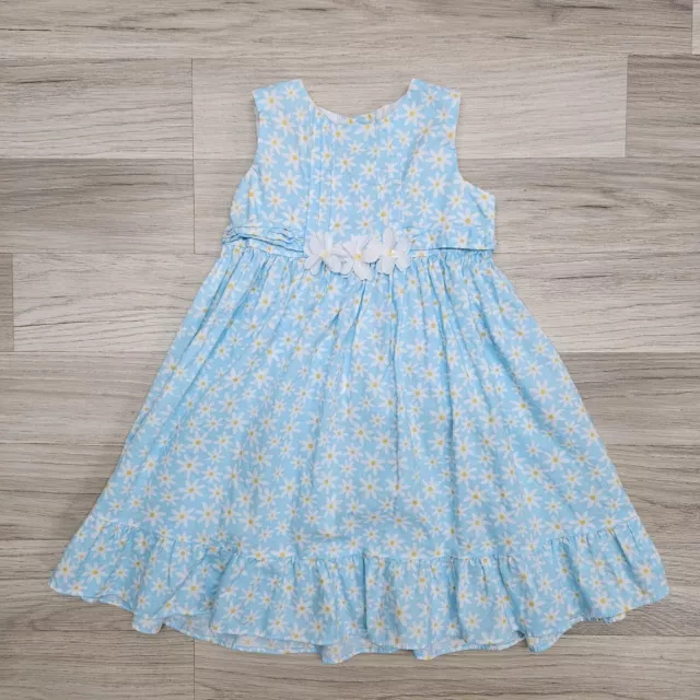 SOPHIA ROSE Toddler Girl Blue Floral Daisy Spring Easter Dress Size 3T