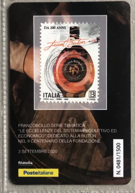 ITALIA 2020 BUTON VECCHIA ROMAGNA TESSERA FILATELICA FRANCOBOLLO tiratura 1500