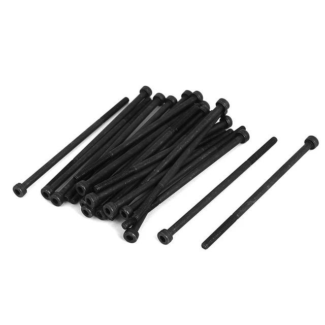 Uxcell M3X70Mm 12.9 Alloy Steel Hex Socket Screws Partially Threaded Bolt Black