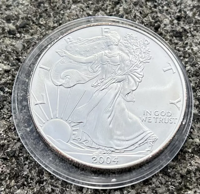 1 Oz Silber -2004- American Silver Eagle, One Dollar, 999 Silber