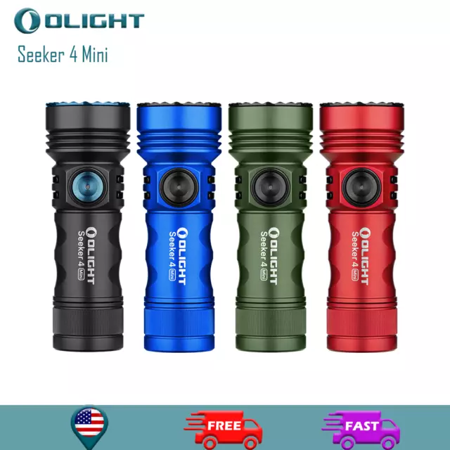 Olight Seeker 4 Mini 1200 Lumens Rechargeable LED Flashlight with UV Light