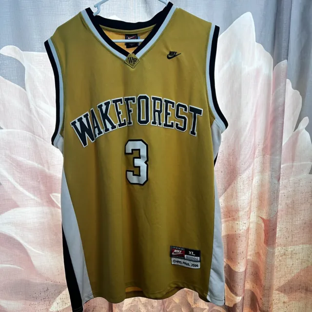 [RARE] Vintage Nike Chris Paul Wake Forest Jersey | Gold size XL