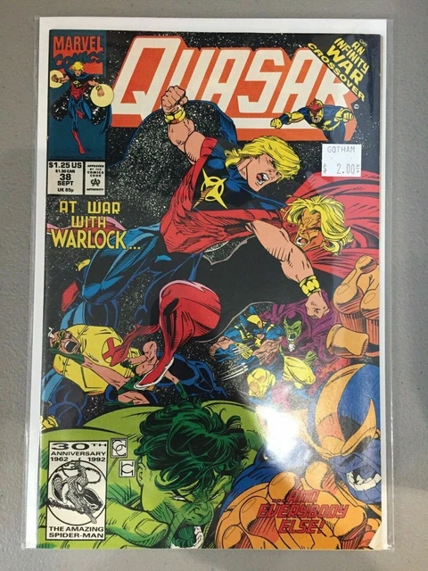 Quasar #38 Greg Capullo Cover + Art MARVEL COMICS 1992 VF+/NM- up15b