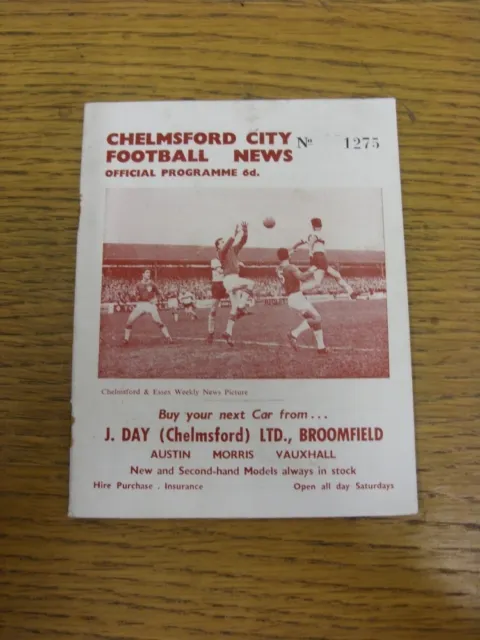 15/02/1965 Chelmsford City v Romford [Southern League Cup] (Rusty Staples, Grubb