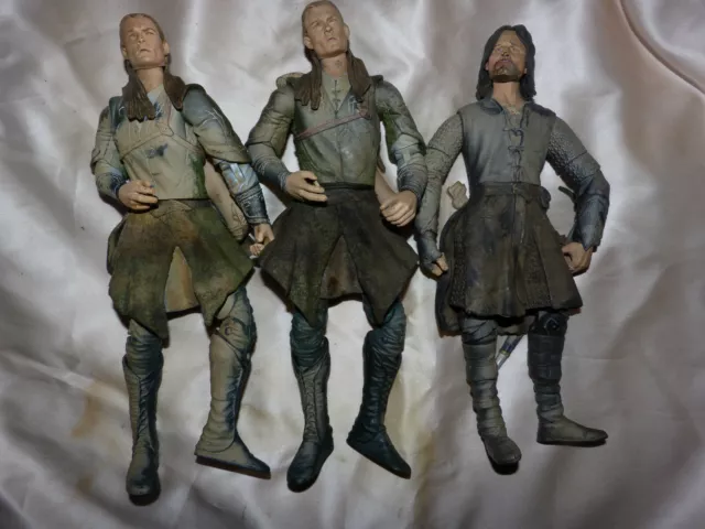 Vds Lot De 3 Figurines "Aragorn Legolas Le Seigneur Des Anneaux" Neca 30 Cm