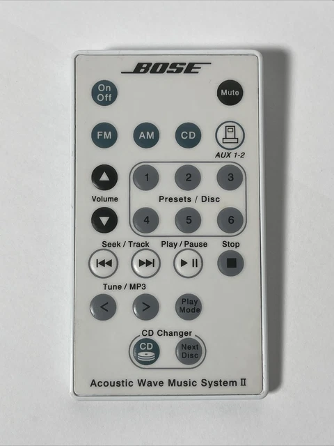BD Genuine Replacement Remote For Bose Acoustic Wave Music System II - White