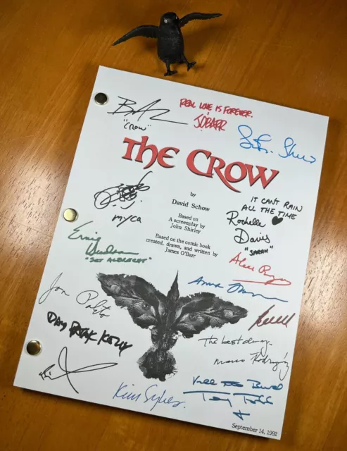 The Crow Script Signed- Autograph Reprints- Brandon Lee- Crow 1994