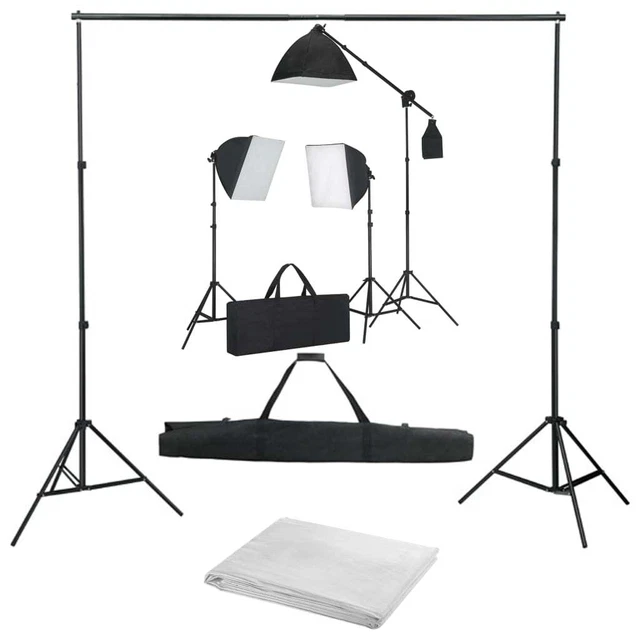 Kit Studio Fotografico con Luci Softbox e Fondale 5199397