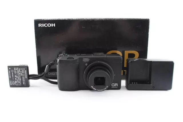 Ricoh GR Digital IV 10.1MP Digital Camera  Black Used with Box F/S