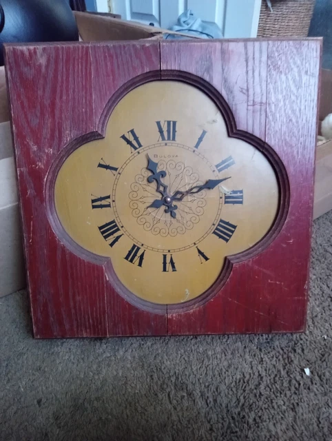 VINTAGE BULOVA WALL clock $20.90 - PicClick