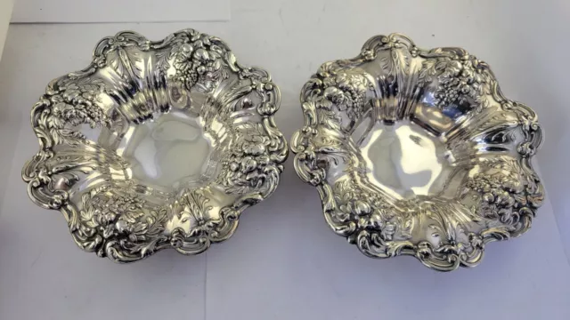 Set of 2 Francis I by Reed & Barton 8" Sterling Bon Bon Fruit Bowls 19.9oz