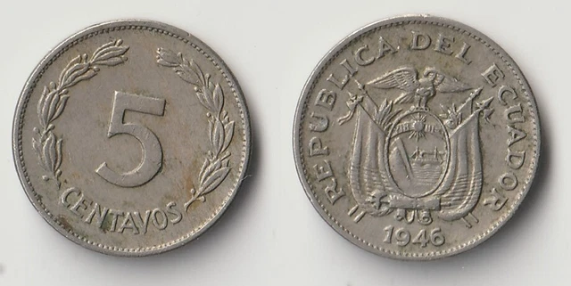 1946 Ecuador 5 centavos coin