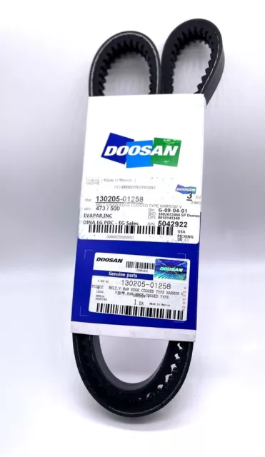Doosan Daewoo 130205-01258 Replacement For 65.96801-0197A Fan Belt