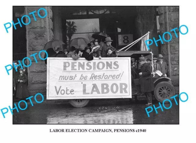OLD 6 x 4 PHOTO AUSTRALIAN LABOR PARTY ELECTION c1940