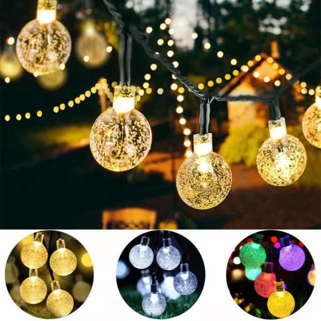 LED Solar String Lights Outdoor Garden Yard Decor Lamp Waterproof Fairy Light