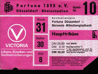 Fortuna 2428 Billet Bl 82/83 Fortuna Düsseldorf Vortribüne Hamburger Sv 