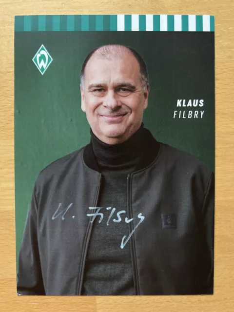 Klaus Filbry AK SV Werder Bremen 2023-24 autograph card original signed