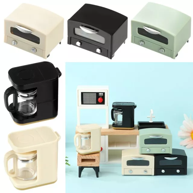 Coffee Pot Dollhouse Coffee Machine Miniature Coffeemaker Kitchen Bread Machine