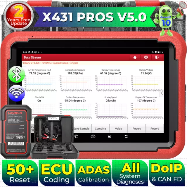 LAUNCH X431 Pros V+ V5.0 Profi Auto OBD2 Diagnosegerät ALLE System ECU Coding DE