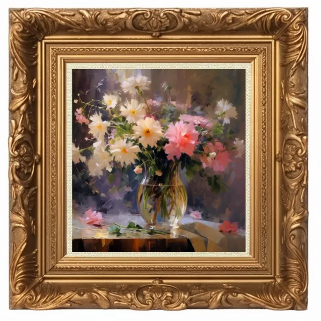 🎨💖 Superbe bouquet de fleurs - Oeuvre originale et unique