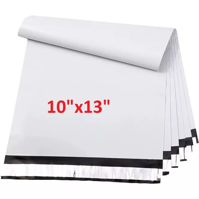 100 Pack White Poly Mailers Shipping Bags Envelopes Packaging Premium Bag 10x13