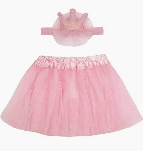Ragazze Tutu & Set Fascia (0-24 Mesi, Rosa & Bianco)