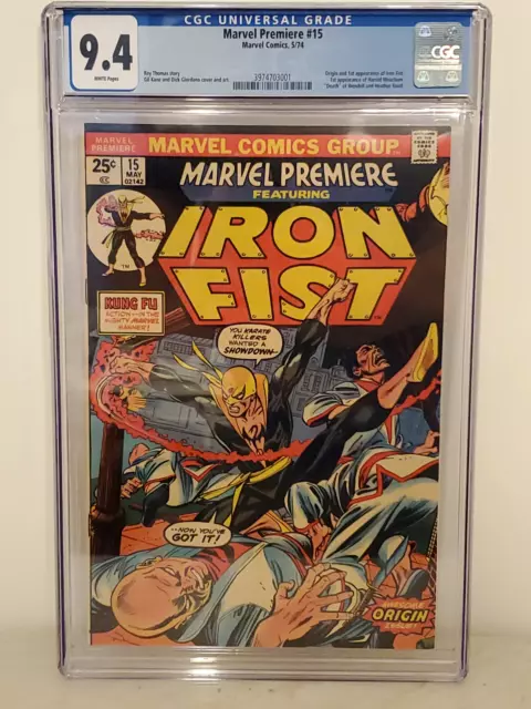 Marvel Premiere #15 | CGC 9.4 | Bronze Age | 1st Appearance Of Iron Fist (Danny