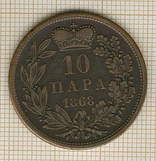 Serbia, 10 for 1868 Obrenovich Michael III