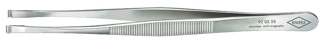 Knipex 92 02 55 Precision Tweezers, Stainless Steel, Anti-Magnetic, Acid-Proof