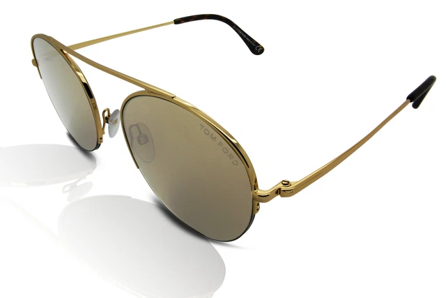Tom Ford FT0668 Finn Men's Sunglasses 30G Shiny Gold/Brown