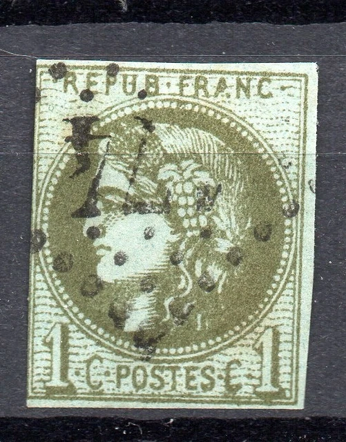 timbre France  oblitéré Bordeaux n°39 côte 175€   scans recto/verso