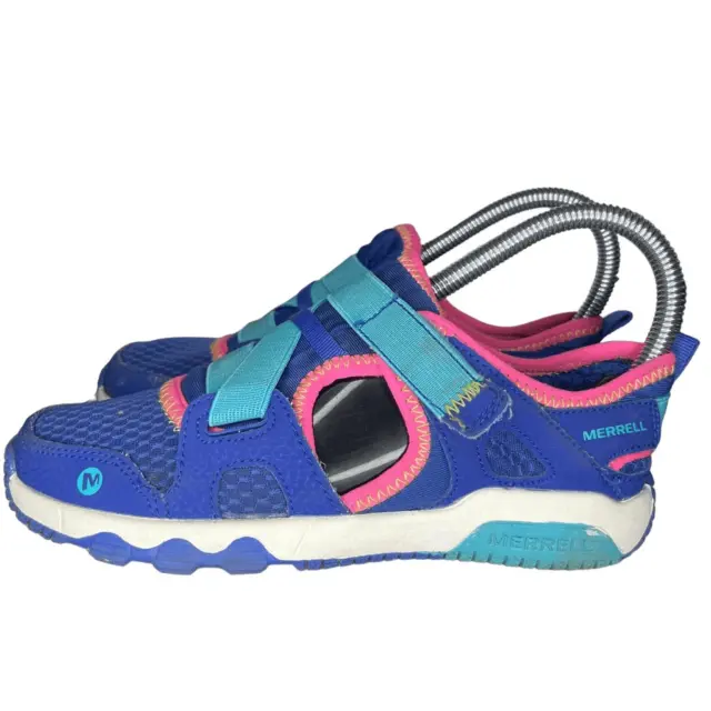 Merrell Kids Hydro Free Roam Sandal Water Sneakers Hiking River Pink Blue Size 2